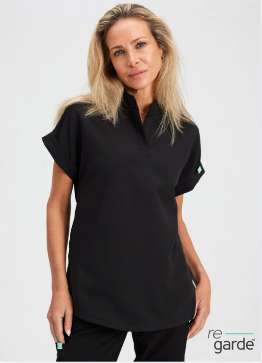 Scrub Top Charlie Cuello Mandarin  - Garde Malade Mujer