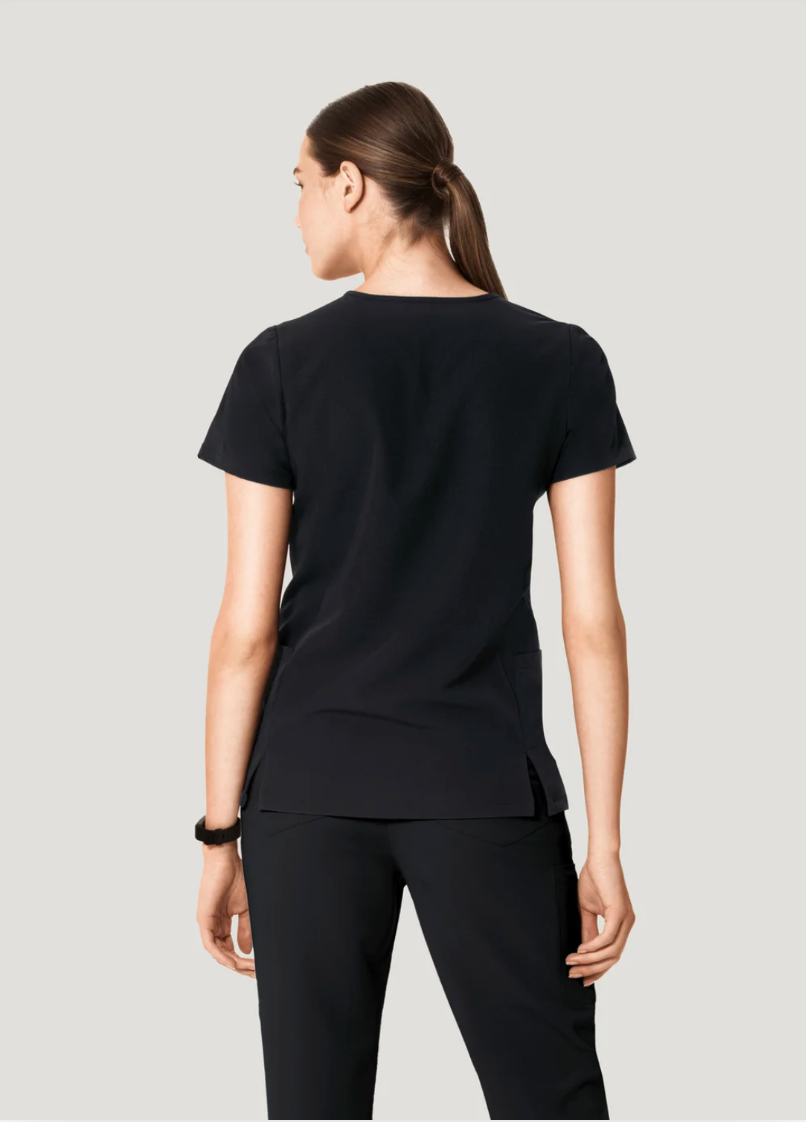 Scrub Top Curved V-Neck - Mandala Mujer