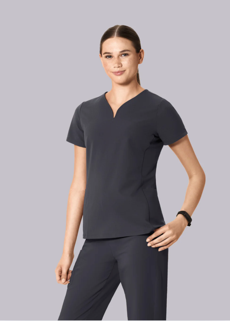 Scrub Top Curved V-Neck - Mandala Mujer