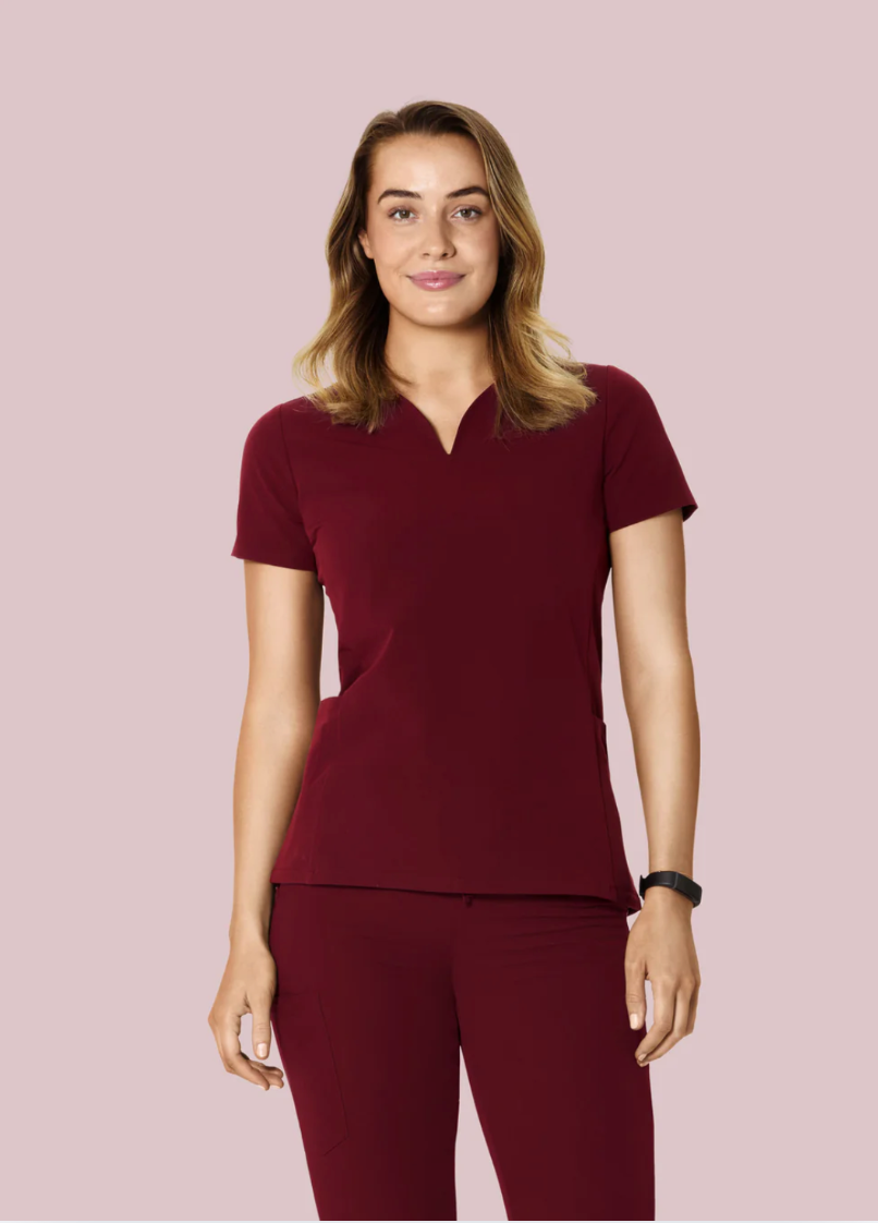 Scrub Top Curved V-Neck - Mandala Mujer