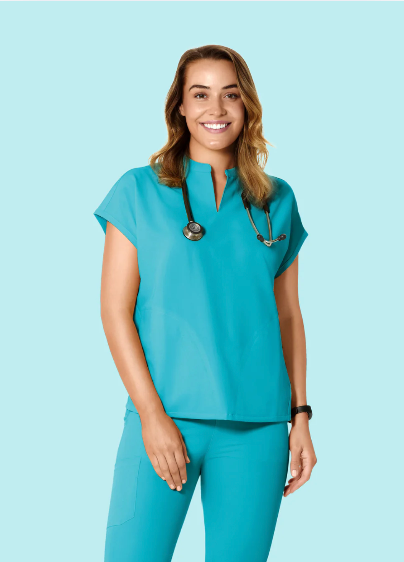 Scrub Top Mandarin Dolman - Mandala Mujer